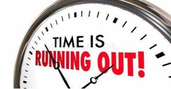 picture of clock statement time running out